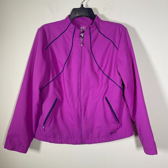 ellesse Women's Mauve Windbreaker Jacket Medium Outdoor Zip Pockets! - Picture 1 of 3